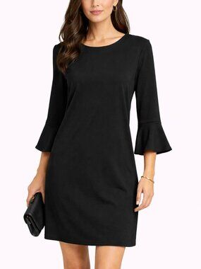 A.B.S. Collection Women's Timeless Elegant Black Shift Dress - Size Medium - NWT